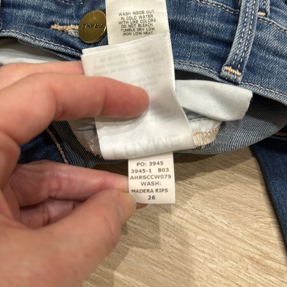 Frame Ali High Rise Cigarette in Madera Rips Size 26 - Picture 11 of 11